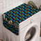 Ambesonne Folk Art Washing Machine Organizer, Culture Themed Traditional Polish Flower Ornamental Motif on Dark Background, Anti-slip Fabric Top Cover for Washer and Dryer, 47" x 18.5", Black Blue