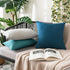 MIULEE Pack of 2 Decorative Outdoor Solid Waterproof Throw Pillow Covers Faux Linen Garden Farmhouse Coastal Cushion Cases for Summer Patio Tent B...