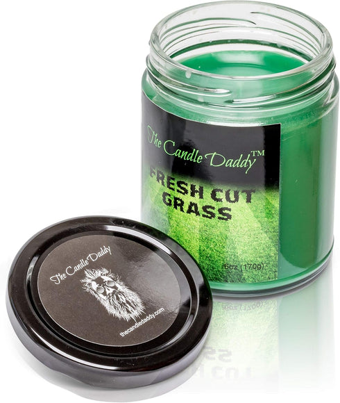 Fresh Cut Grass Candle- 6 oz jar Candle- up to 40 Hour Burn time...