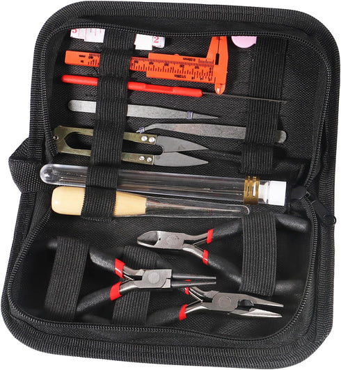 D-FLIFE 19pcs Jewelry Making Tools Kit with Zipper Storage Case for Jewelry Crafting and Jewelry Repair (19pcs)...