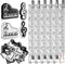 Music Pencils Music Note Pencil with Music Themed Erasers Wood Pencils Bulk Keyboard Fun Pencils Erasers Gift for Piano Students Kids Teachers Par...