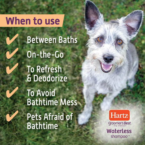 Hartz Groomer's Best 3-in-1 Waterless Dog Shampoo...