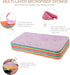 Eurow 12-Layer Microfiber Sponge Block for Cleaning & Drying, Multi-Color...