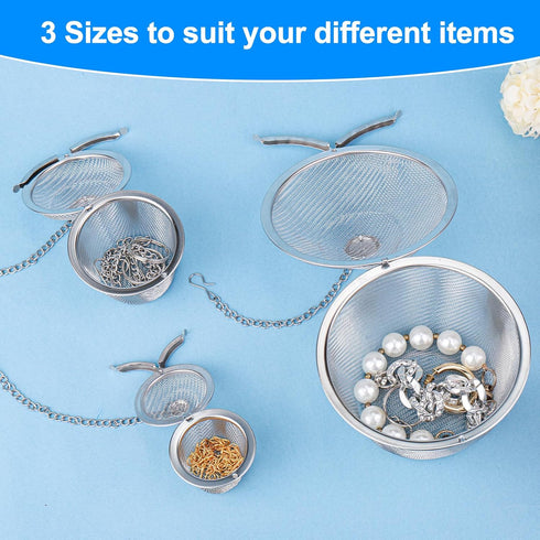 AIERSA 3Pcs Ultrasonic Cleaner Baskets for Small Parts,Ultrasonic Baskets Mesh,Ultrasonic Parts Cleaner,Ultrasonic Basket for Diamond Ring Jewelry...