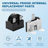 Refrigerator Starter Relay Set, 3 Pin 4.7 Ohm PTC Fridge Compressor Starter with 1/2HP Refrigerator Overload Protector Kit Universal Coolers Repla...