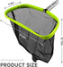 Pool Net,Professional Swimming Pool Leaf Skimmer Nets for Cleaning with Nylon Deep Bag ?Heavy Duty Aluminum Frame & Handle ?Swimming Pool Nets for...