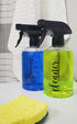 Cornucopia Plastic Cleaning Spray Bottles with Labels (Set of 4); 16oz Refillable Trigger Sprayers w/ 3 Settings and Farmhouse Script Labels...