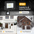 Motion Sensor Flood Light Outdoor, 20W Plug in Motion Sensor Light with 4.9ft Cord, IP66 Waterproof Floodlights with Photocell 6000K Super Bright ...