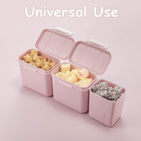 Formula Dispenser with Scoop Milk Powder Formula Containers for Travel Baby Food Storage and Snack Cup for Outdoor Activities On-The-Go Pink(Outer...