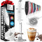 Zulay Kitchen Tornado Whisk Milk Frother Handheld - Coffee Frother Wand With Stand - Triple Whisk Hand Held Drink Mixer - Electric Stirrer Frothin...