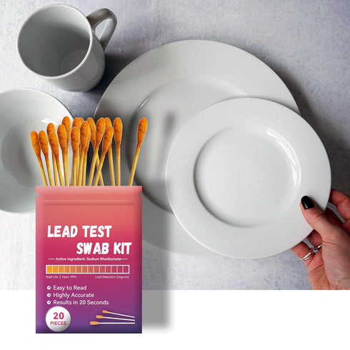 Lead Test Kit (20 Pcs Lead Check Swabs) Results in 20-Seconds by Using Water Only, No White Vinegar Required. Lead Test Strips for Home, Paints, D...