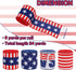Patriotic Wired Edge Ribbon 24 Yards USA Flag Stars Stripes Craft Fabric Ribbon 4th of July Decorative Wrapping Ribbon for Independence Day Memori...