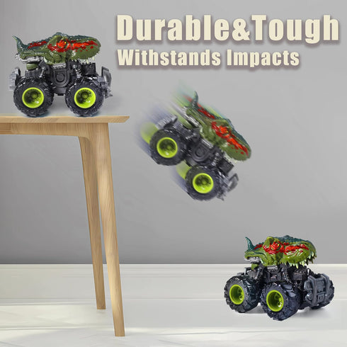 Oriate Realistic Dinosaur Monster TRex Truck,Friction Power,Stunt Educational Toy ATV Cars,Push and Go Gifts for for Boys & Girls Aged 3+ Years Ol...
