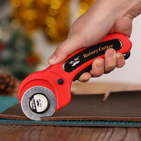 Mr. Pen- Rotary Cutter for Fabric with 1 Extra Blade, 45mm, Fabric Cutter Wheel, Fabric Rotary Cutter, Rotary Fabric Cutter, Sewing Rotary Cutter,...