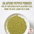 Jalapeno Powder Seasoning 4oz – Natural and Premium. Great For Chili, Salsa, Spice Blends, Stews, Tacos, Corn Bread. Medium to High Heat - fruity,...