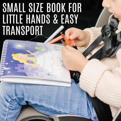 Kids Travel Educational Activity Book with Washable Markers - Car and Airplane Activities, Learning Toys for Toddlers- Search and Find, Reusable S...