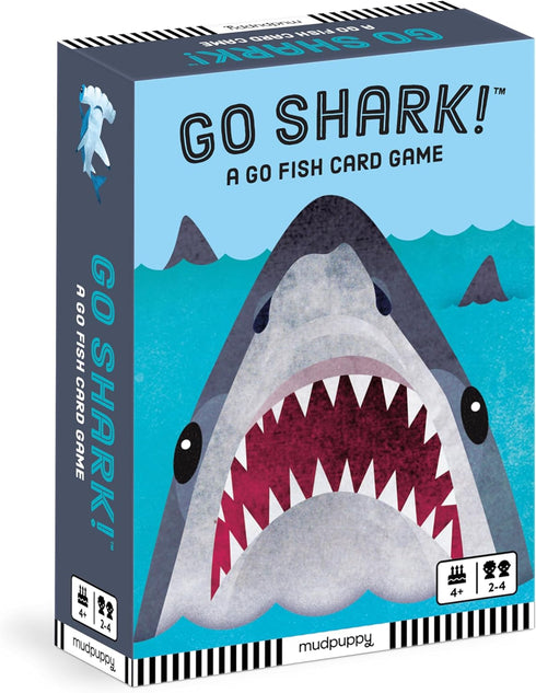 Mudpuppy Go Shark! – Ferocious Version of Classic Kids Go Fish Card Game with Colorful Illustrations of Sharks for Children Ages 4 and Up, 2-4 Pla...