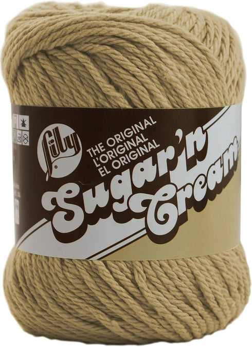 Lily Sugar 'N Cream The Original Solid Yarn, 2.5oz, Medium 4 Gauge, 100% Cotton - Jute - Machine Wash & Dry......