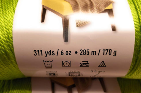 Loops & Threads Soft & Shiny Yarn, 1 Ball, Citrus, 6 ounces......