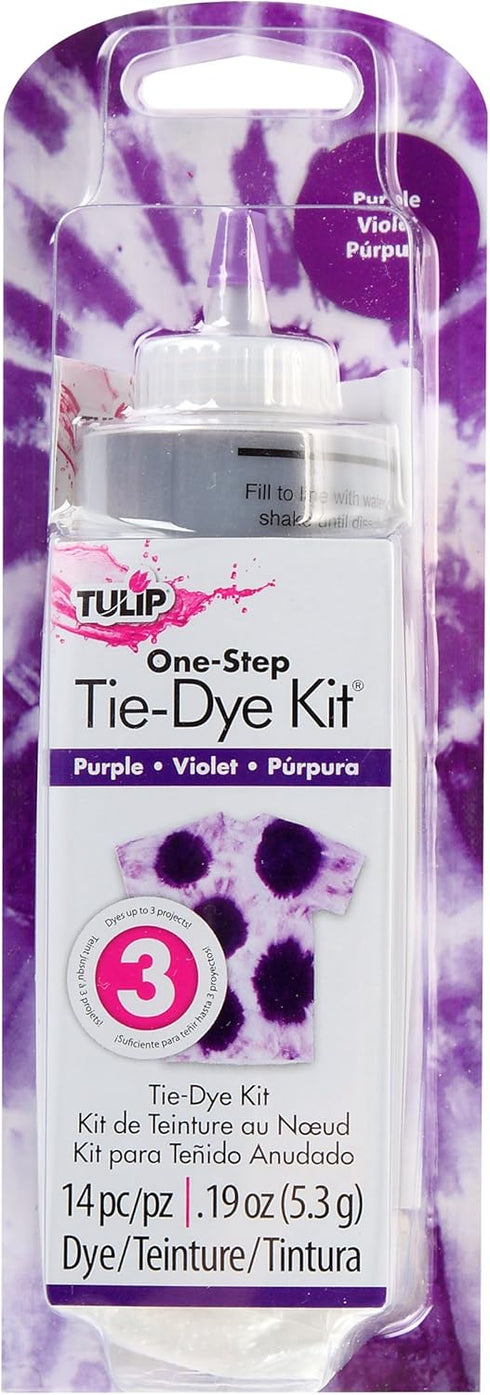 Tulip One-Step Tie-Dye Kit, Vibrant Colors for Fabric 0.19 oz, Purple...
