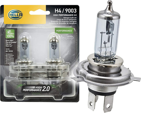 HELLA 9003 2.0TB High Performance Bulb, 12V, 60/55W, 2 Pack...