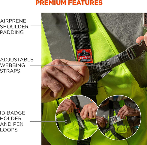Ergodyne Squids 3138 Barcode Scanner Padded Harness, Tethering Lanyard for Bar Code Scanners, Breakaway Design , Black , Small...