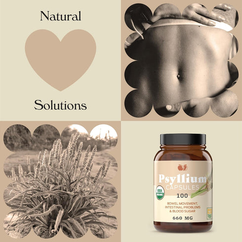 Pure Natural Whole Psyllium Husk Powder Capsules - 660mg Capsules 100 Pure Unflavored Fiber & Colon Cleanse Pills...