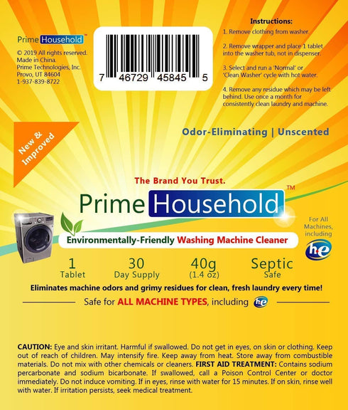 Eco-Friendly Washing Machine Cleaner, 8-XL-Tablets...