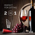 TenTen Labs Wine Aerator Pourer and Wine Stopper (2-pack) - Wine Saver - Wine Aerator and Re-corker - Gift Box Included (Red)...