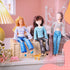 Bencailor 8 Pieces Doll Clothes 11.5 Inch Girl Doll Accessories Cotton Elf Sweaters Denim Pant Regular Outfit Doll Clothing (Stripe)...