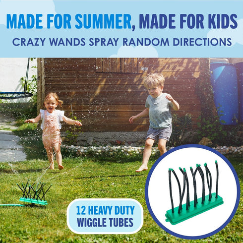 Super Soaker Lawn Sprinkler for Kids - Kids Outdoor Toys - Wire Inserts in Each Tube to Direct Water Stream...