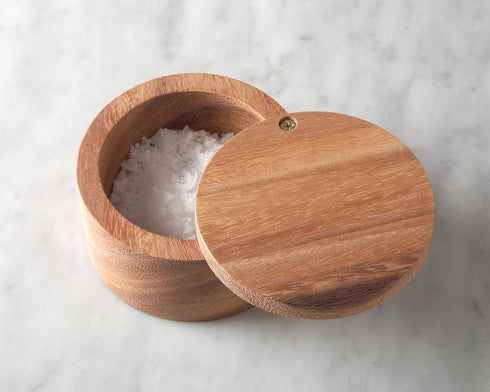 Ironwood Gourmet 28221 Appalachian Salt Cellar, Acacia Wood, 4 x 4 x 2.5 inches, Brown...