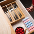 Silverware Organizer Bamboo Kitchen Drawer Organizer Kitchen Utensil Organizer, Flatware Organizer Tray for Kitchen, Flatware, Utensils...