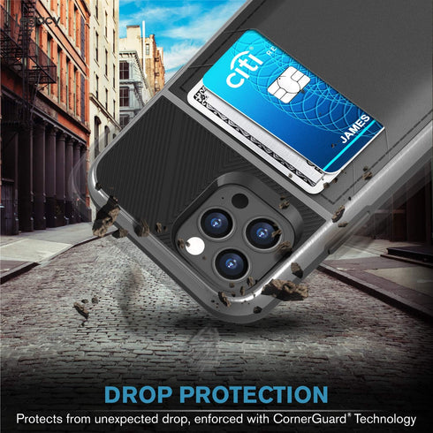 VENA Legacy Card Holder Case Compatible with Apple iPhone 12/12 Pro (6.1"-inch), (CornerGuard Protection) Slim Profile Leather Credit Card Slot Ca...