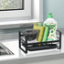 Kitchen Sponge Holder for Sink, Kitchen Sink Caddy Organizer, Sink Tray Drainer Rack, Dish Rags Brush Soap Storage Countertop with Removable Front...