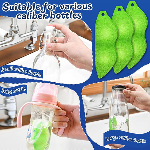 5 PCS Beans Bottle Cleaner, Beans-Shaped Bottle Cleaning Sponge Reuseable Bottle Cleaning Sponge Heat Resistance Bottle Brush for Internal Cleanin...