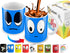 Cortunex Heat Changing Mug - 11 Oz Ceramic Color Changing Coffee Mug with A Funny Blue Sleepy Smiley Face - Cute Heat Sensitive Magic Mug with Fun...