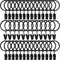 40 Pack Curtain Rings with Clips, Drapery Clips with Rings, Drapes Rings 1.26 in Interior Diameter, Fits up to 1 in Curtain Rod, Black...