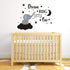 Dream Big Little One Elephant Wall Decal, Quote Wall Stickers, Baby Room Wall Decor, Vinyl Wall Decals for Children Baby Kids Boy Girl Bedroom Nur...