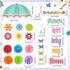 TaoBary 96 Pcs April Showers Bring May Flowers Bulletin Board Cutouts with 3D Tissue Paper Flower Spring Bulletin Board Classroom Decoration for S...