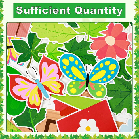 149 Pcs Spring Bulletin Board Boarder Decorations Set Be-Leaf in Yourself Spring Cut Outs Classroom Tree Spring Leaves Flowers Umbrella Cutouts fo...
