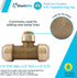 SharkBite 1/2 Inch PVC x 1/2 Inch PVC x 1/2 Inch CTS Slip Tee, Push To Connect Brass Plumbing Fitting, UIP364A...