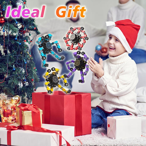 Transformable Fidget Spinners 2 Pcs for Kids and Adults Stress Relief Sensory Toys for Boys and Girls Fingertip Gyros for ADHD Autism for Kids...