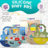 Silicone Baby Bibs for Babies, Toddlers (6-72 months) Silicone Bibs for Boy, Girl, Baby Gifts, Baby Shower 2 Pack...