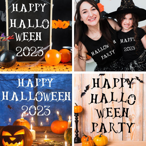 36 Pcs 4 Inch Halloween Letter Stencils Numbers Stencils Templates, Reusable Plastic DIY Alphabet Stencils Number Templates for Drawing On Wall, S...