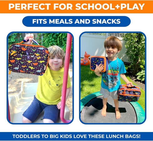 Dinosaur Lunch Box with for Boys with Ice Pack, Insulated Bag for Toddlers Kids Girls Baby Boy Daycare Pre-School Kindergarten, Container Boxes fo...