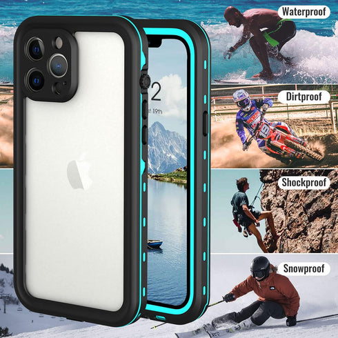Waterproof iPhone 13 Pro Case - Full Protection iPhone 13 Pro Waterproof Phone case 6.1 Inch Shockproof Dustproof Teal...