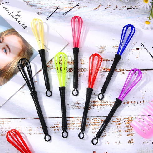 12 Pack Hair Color Whisk Mini Whisk for Hair Dye Color Mixing Christmas Gifts 7 x 1.2 in Salon Barber Plastic dressing Dye Kitchen Baking Cooking ...