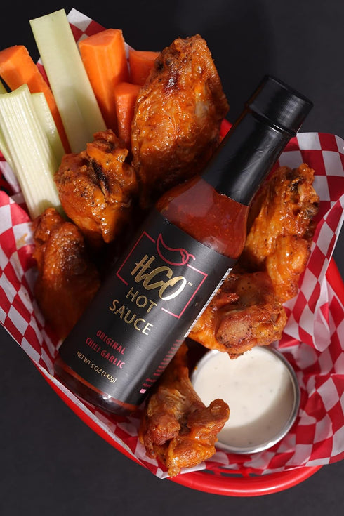 HCO Hot Sauce - Mild, Smoky and Slightly Sweet. A cross between Chili Sauce, Hot Sauce and BBQ Sauce. Pizza, pasta, wings, eggs and much more. Hot...