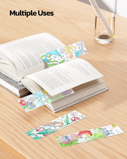 TECJOE Paint with Water Coloring Books with 20 Unique Fairy Tales, Pocket Watercolor Painting Book with 2 Brushes, Travel Art Activities for Kids,...